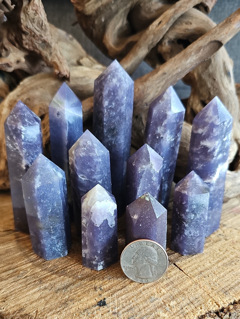 Natural Purple Jade Tower Set - Home Accents